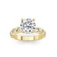 Above Love Star Lab Grown Diamond Engagement Ring in Yellow Gold (2 Ctw)