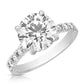 3 1/2 Ctw Hidden Halo Lab Grown Diamond Engagement Ring in 14 Karat White Gold