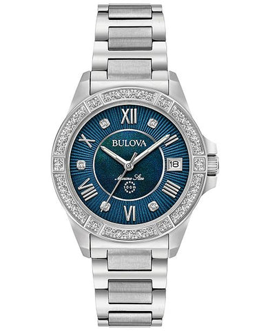 Bulova Women's Diamond Accent Marine Star Stainless Steel Watch