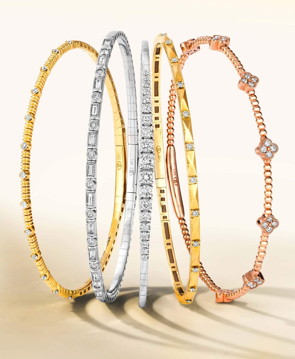 Flexible Diamond Bangle Bracelets Robert Irwin Jewelers