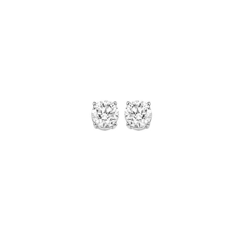 14k White Gold 1/4ctw Round Diamond Stud Earrings