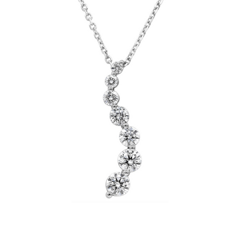 3/4 Carat Graduating Diamond Journey Pendant