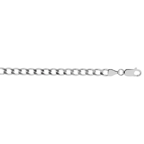 Sterling Silver 22 Inch 5.5mm Curb Chain With Lobster Clasp