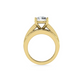 1 3/4 Ctw Round Lab Grown Diamond Engagement Ring in Yellow Gold