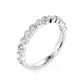 3/4 Ctw Classic Single Prong Diamond Wedding Band in 14 Karat White Gold