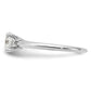 3/4 Carat Round Lab Grown Diamond Solitaire Engagement Ring in 14 Karat White Gold