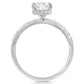 2.00 Ctw Oval Cut Hidden Halo Lab Grown Diamond Engagement Ring in 14 Karat White Gold