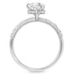 2.00 Ctw Pear Cut Hidden Halo Lab Grown Diamond Engagement Ring in 14 Karat White Gold