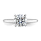 1 1/2 Carat Round Lab Grown Diamond Solitaire Engagement Ring in 14 Karat White Gold