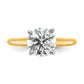 2.00 Carat Round Lab Grown Diamond Solitaire Engagement Ring in 14 Karat Yellow Gold