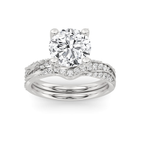 Above Love Star Lab Grown Diamond Wedding Set in White Gold (2 Ctw)