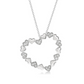 Sterling Silver 1/20 Ctw Heart Shape Diamond Pendant