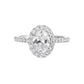 1/2 Ctw Daphne Diamond Oval Halo Engagement Ring Setting in 14 Karat White Gold