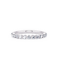 1/3 Ctw Classic Single Prong Diamond Wedding Band in 14 Karat White Gold