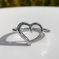 Silver Journey Heart Shape Diamond Ring