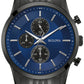 Bulova 98A300 Black Blue Dial Chronograph Steel