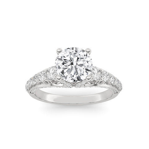 Above Love Star Lab Grown Diamond Engagement Ring in White Gold (2 1/4 Ctw)