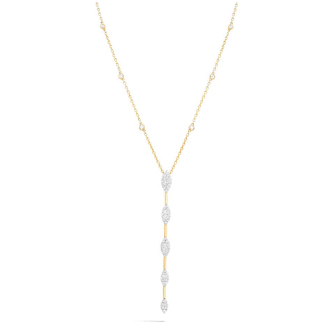 Robert Irwin Couture Fiori Marquise Bar 5 Station Necklace