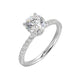 3/8 Ctw Daphne Diamond Hidden Halo Engagement Ring Setting in 14 Karat White Gold