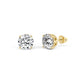 Above Love Star Lab Grown Diamond Stud Earrings in Yellow Gold (2 Ctw)