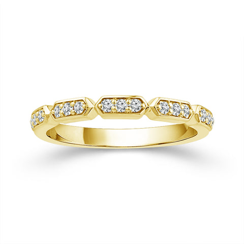 1/6 Ctw Diamond Wedding Band in 14 Karat Yellow Gold