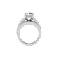 3 7/8 Ctw Round Lab Grown Diamond Engagement Ring in White Gold