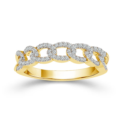 1/3 Ctw Diamond Link Ring in 14 Karat Yellow Gold