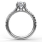 14 Karat White Gold Fana 2/5 Carat Hidden Halo Diamond Engagement Ring Setting