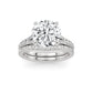 Above Love Star Lab Grown Diamond Wedding Set in White Gold (3 Ctw)