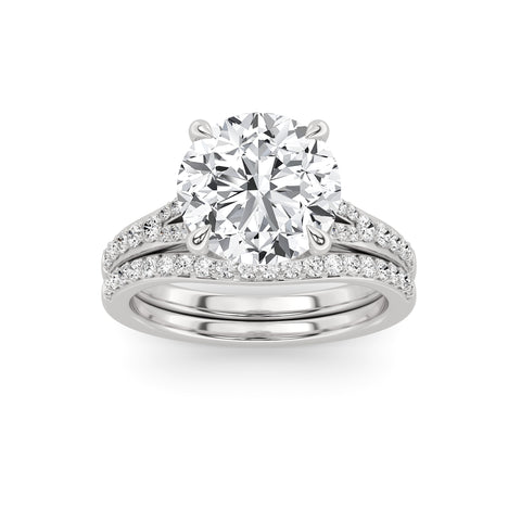 Above Love Star Lab Grown Diamond Wedding Set in White Gold (3 Ctw)