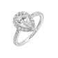 3/8 Ctw Daphne Diamond Pear Halo Engagement Ring Setting in 14 Karat White Gold