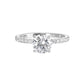 3/8 Ctw Daphne Diamond Hidden Halo Diamond Engagement Ring Setting in 14 Karat White Gold