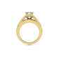 2 7/8 Ctw Radiant Lab Grown Diamond Engagement Ring in Yellow Gold