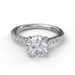 14 Karat White Gold Fana 2/5 Carat Hidden Halo Diamond Engagement Ring Setting