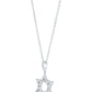 14K White Gold Star of David Diamond Pendant Necklace - 1/4ct