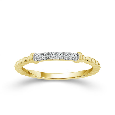 1/10 Ctw Stackable Diamond Band in 14 Karat Yellow Gold