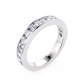 3/4 Ctw Classic Channel Set Diamond Wedding Band in 14 Karat White Gold