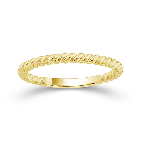 Twisted Rope Band in 14 Karat Yellow Gold