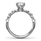 Fana Alternating Teardrop and Round Diamond Engagement Ring Setting