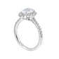 3/8 Ctw Daphne Diamond Pear Halo Engagement Ring Setting in 14 Karat White Gold