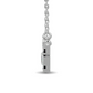 10 Karat White Gold 1/8 Carat Diamond Triangle Pendant