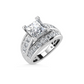 1 3/4 Ctw Princess Lab Grown Diamond Engagement Ring in White Gold