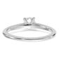 1/2 Carat Round Lab Grown Diamond Solitaire Engagement Ring in 14 Karat White Gold