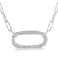 Paper Clip Diamond Necklace - 1/10 Carat