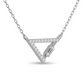 10 Karat White Gold 1/8 Carat Diamond Triangle Pendant