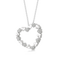 Sterling Silver 1/20 Ctw Heart Shape Diamond Pendant