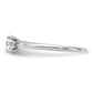 1/2 Carat Round Lab Grown Diamond Solitaire Engagement Ring in 14 Karat White Gold