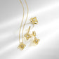 1/3 Ctw Diamond Flower Earrings in 14 Karat Yellow Gold