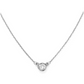 14k White Gold 0.42ctw Round Diamond Solitaire Pendant