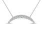 10 Karat White Gold 1/6 Carat Diamond Crescent Pendant